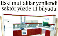 Vatan Gazetesi - Eski mutfaklar yenilendi sektör yüzde 11 büyüdü